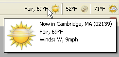 forecastFox</a> is a highly customizable firefox extension that brings weather forecasts to your firefox browser
